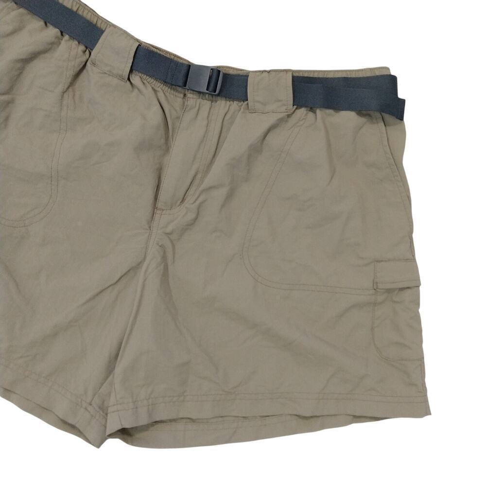 Vintage Y2K Columbia Womens Shorts Size XL High Rise Hiking GORPcore Belted - Picture 2 of 8